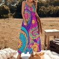 thumbnail image 2 of Vibrant Psychedelic Paisley Pattern Design Sleeveless Dress Woman Fashion Long Dresses Women's Summer Suit Dress Summer 2025 Women, 2 of 7