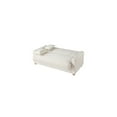 thumbnail image 4 of Thomas 66"W White Fabric Convertible Sleeper Loveseat with Storage, 4 of 5