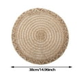 thumbnail image 4 of Kieccall Dining Placemats Braided Straw Heat Resistant Mats Round Washable Hollow Out For Home Dining Table, 4 of 6