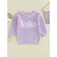 thumbnail image 2 of Faithtur Pull d'Automne pour Bébé Modèle Lettre Jacquard à Manches Longues Pull Pull Hiver, 2 of 9