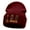Maroon, variant on CSI Los Angeles Embroidered 12 Inch Long Knitted Beanie - Black OSFM