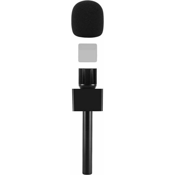 wqlpp-Microphone Interview GO Handheld Adapter with Foam and Plastic Flag for RODE Wireless GO DJI Mic Lark Max and Other Wireless Transmitter with Cold Shoe StarRig-H