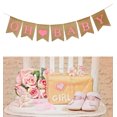 thumbnail image 2 of Shimmer Anna Shine Oh Baby Burlap Banner for Baby Shower Decorations and Gender Reveal Party (Pink), 2 of 3