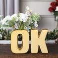 thumbnail image 2 of Efavormart 6" Shiny Gold Plated Ceramic Letter "O" Sculpture Flower Vase, Bud Planter Pot Table Centerpiece, 2 of 9