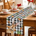 thumbnail image 5 of Easter Bunny Table Runner 36 Inches Long Farmhouse Dress Scarves, Spring Rabbits Carrots Black Buffalo Plaid Dining Tablerunner for Coffee Table/Kitchen Island/Party Décor, Small 13" x 36", 5 of 8