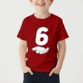 thumbnail image 2 of HVOBBTY T-shirt Décontracté à Manches Courtes Respirant pour Tout-Petits, T-shirt Imprimé à Manches Courtes Col Rond Décontracté Polyvalent pour Enfants Rouge, 3-4 Ans, 2 of 4