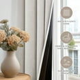 thumbnail image 5 of ZOPZO 100% Blackout Curtains, Natural Linen, 52W x 84L Inch, Thermal Insulated Grommet Drapes, Noise Reducing Panels for Bedroom, 2 Panels, 5 of 10