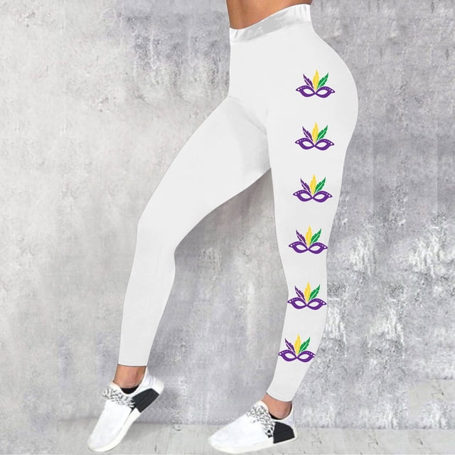 MKLEKYY Leggings para mujer, mallas estampadas, leggings de control, leggings deportivos de yoga para mujer, leggings de cintura alta 25