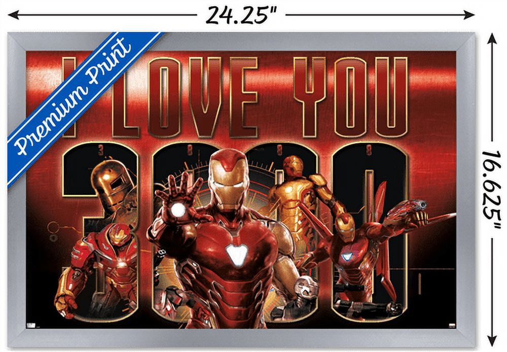 Marvel - I Love You 3000 Wall Poster, 14.725" x 22.375", Framed