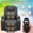 thumbnail image 4 of Vineego Power Lift Recliner Chair with Massage - Remote Control, Leathaire Fabric, Cup Holders for Elderly & Home Theater,Black, 4 of 8