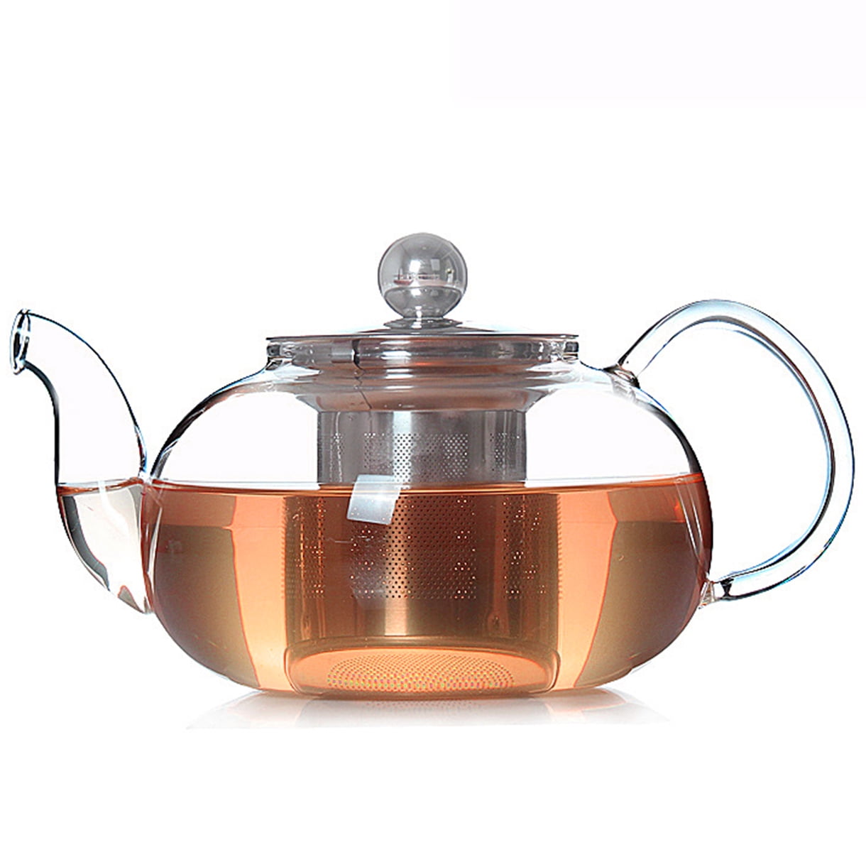 Details about   Glass Tea Pot Hot Water Coffee Clear Leaf Stainless Steel Infuser Teapot Heat 