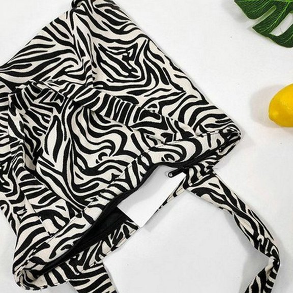JennyShop Korean Retro And Fashionable Leopard Printed Shoulder Bag Women's Simple And Versatile Hand Bag Bag Large Capacity Tote Canvas Bag