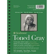 Strathmore Toned Sketch Paper Pad, 400 Series, 5.5in x 8.5in, 50 Sheets, Gray