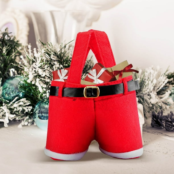 pstuiky Bolsa de regalo navideña tipo cinturón para pantalones, bolsa de dulces, funda para botella de vino, bolsa para bebidas