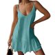 thumbnail image 1 of Puntoco Vestidos Mujer Verano Moda Mujer Sexy V-Cuello Color Suelto Tirante Sin Espalda Vestido Sin Mangas, 1 of 4