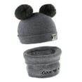 thumbnail image 3 of 2pcs Set Hat Gorro de Gorro con Pompón para - gris, tal se describe, 3 of 8