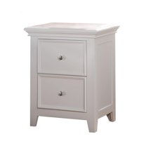 Contemporary Style Wood and Metal Nightstand with 2 Drawers White - Saltoro Sherpi