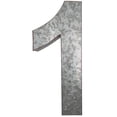 thumbnail image 3 of Huge 20" Metal Number One 1" Wall Decor, Silver with Rusted Edges, Galvanized Wall Mountable Decoration for Country, Mid-Century, or Farmhouse Themed Room or Event, 3 of 4