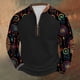 thumbnail image 1 of Blusas y camisas de manga larga con cuello redondo para hombre Sudadera con puños en los hombros estampada para hombre Blusa de poliéster de manga larga con cuello redondo para hombre, 1 of 3