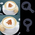 thumbnail image 4 of 2 juegos (juego de 16) de plantillas para espray de espuma de leche y café espesas con estampado de café elegante, 4 of 6