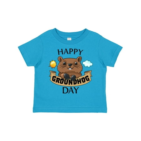 

Inktastic Happy Groundhog Day- Cute Gift Toddler Boy or Toddler Girl T-Shirt