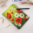 thumbnail image 4 of Spiral Notebook,Double-Wire Spiral College Lined Journal Notebook for Study and Notes,100 Pages,5.71x 8.26 in - Red and White Poppies in Lush Green Field, 4 of 7