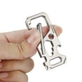 thumbnail image 2 of Outdoor Multi-Tool Titanium Alloy Clip Key Chain Holder Bottle Opener Wrench Bike Tool, 2 of 7