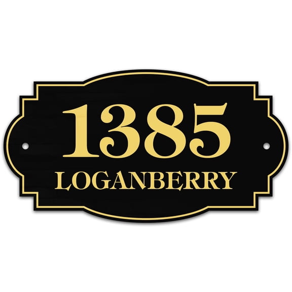 House Address Sign, House Address Plaque, Indoor/Outdoor Use, 7x12 Inch, 22 Colors, Reflective Option