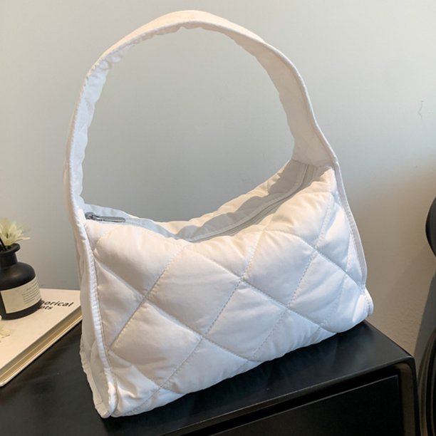 Bolso de mano con cremallera para mujer bolsa de media luna color sólido ligero para uso diario