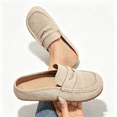 thumbnail image 6 of Women's Penny Loafer Mule Clogs, Slip-On Faux Suede Comfort Shoes, Casual Backless Loafers, 6 of 6