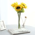 thumbnail image 2 of Efavormart 3 Stems 17" Yellow Tall Artificial Sunflower Bouquet, Sunflower Stems Wedding Ceremonies, Bouquet - for Table Centerpieces, Birthday, Parties, Home, Garden, Vase Decorations, 2 of 10