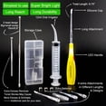 thumbnail image 2 of Airgoesin Lighted Tonsil Stone Remover Tool, Yellow, 3 Tips, Tonsillolith Pick Case + 1 Irrigation Syringe Cleaning, 2 of 7