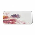 thumbnail image 1 of Abstract Computer Mouse Pad, Modern Floral Design with Burts and Leaves Detailed Romantic Image, Rectangle Non-Slip Rubber Mousepad X-Large, 35" x 15", Pink Purple and Orange, by Ambesonne, 1 of 2