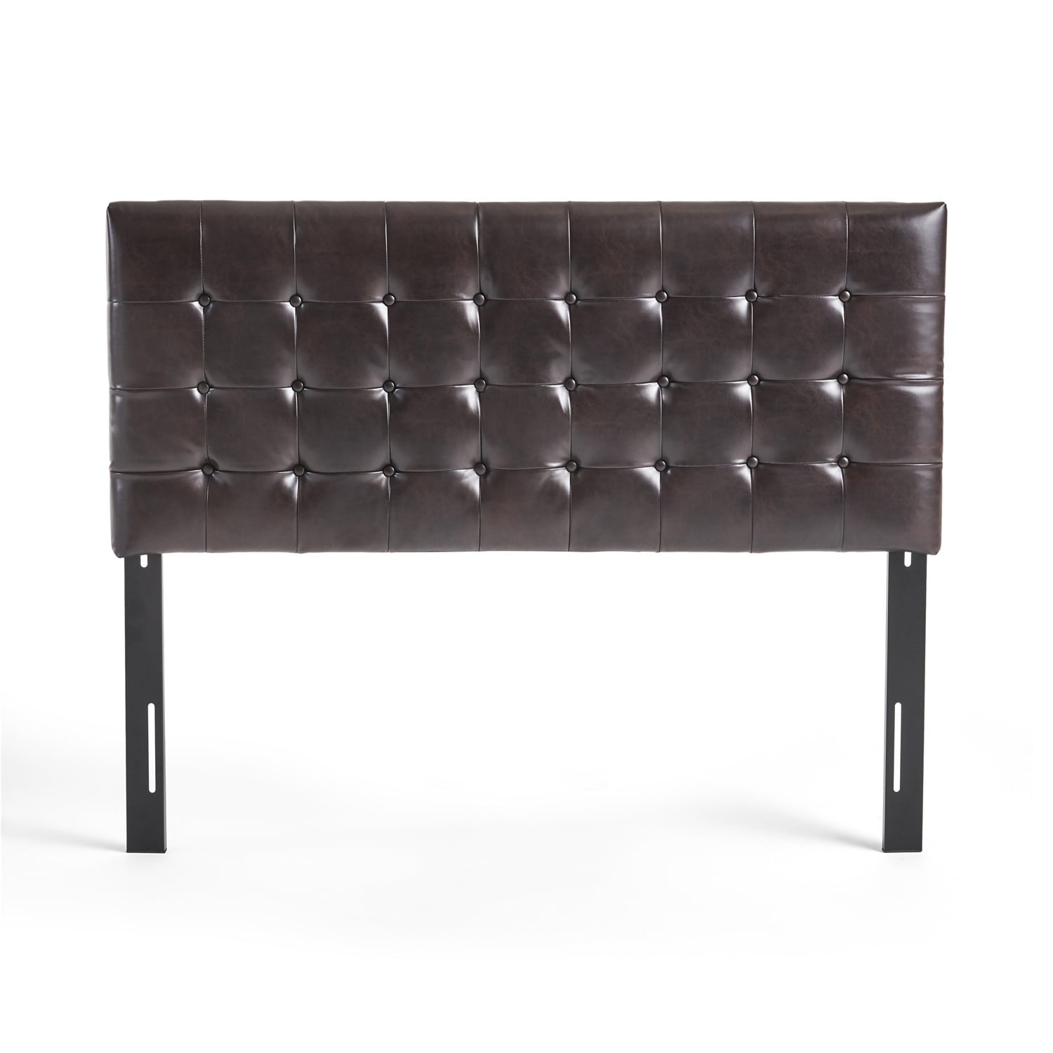 Kepooman Leather Headboard with Button-Tufting for Queen / Full Headboard, Modern Breathable Fabric and Soft-to-Touch, Brown Kepooman Leather Headboard with Button-Tufting for Queen / Full Headboard, Modern Breathable Fabric and Soft-to-Touch, Brown