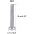 thumbnail image 3 of Unique Bargains M2.5x16mm Machine Screws Pan Phillips Head Screw Fasteners Bolts 100Pcs, 3 of 5