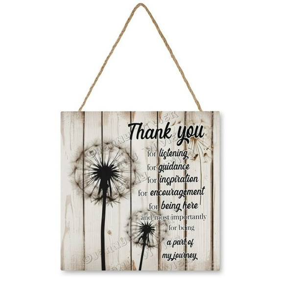 Thank You Gifts, Meaningful Decor Gifts Inspirational Office Gift for Coworker Leaving Job Gifts Goodbye Farewell Appreciation Gift Dandelion Hanging Wood Sign 12"x12"