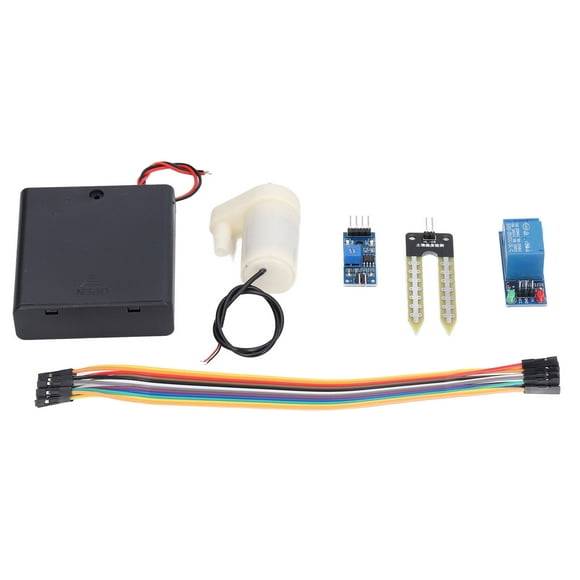Soil Moisture Sensor Pump Module, DIY Electronic Watering Kit Easy To Assemble Simple Power Supply Roughly Measure Humidity With  Wire For Plants For Garden