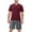 Rouge Noir, variante sur Fashnice Pyjama pour Hommes Deux Pièces Tenue de Nuit 2 Pcs Ensemble de Pyjama Ample Pyjama Tenue d'Intérieur Gris Vert 2TG