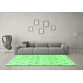 thumbnail image 3 of Ahgly Company Indoor Round Abstract Emerald Green Modern Area Rugs, 3' Round, 3 of 4