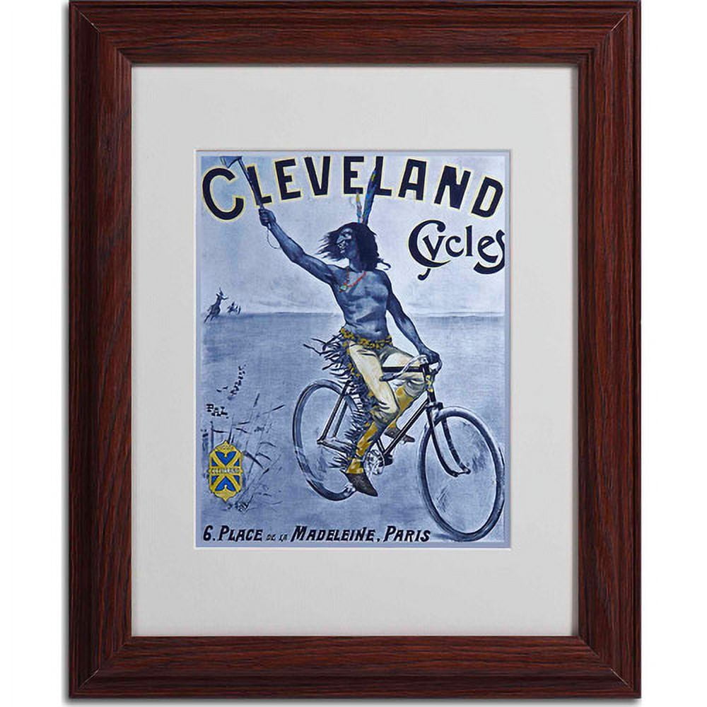 Trademark Fine Art "Bike 55" Matted Framed Art by Vintage Apple Collection, Wood Frame