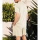 thumbnail image 4 of Conjunto De Manga Corta De Playa, Conjunto De Camisa De Lino De Algodón Camisas Informales con Botones Traje Informal para Hombres Artesanía Excepcional, 4 of 6