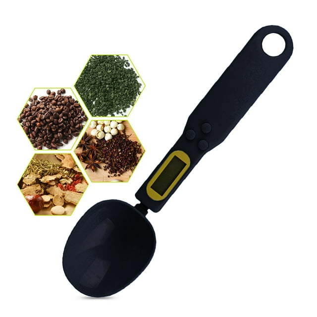 Dvkptbk Heat Insulation Pad High-Precision Detachable Electronic Measuring Spoon Digital Kitchen Scale 500G/0.1G Measuring Spoons Baking Spoon Scale with Lcd Display Home & Garden