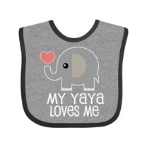 Inktastic My Yaya Loves Me Grandchild Boys or Girls Baby Bib