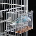 thumbnail image 3 of Comedero automático para pájaros, casa de acrílico transparente con bandeja extraíble comederos para pájaros al aire libre fácil de limpiar con gancho de tornillo El 16x16x16CM 670G shamjiam Comederos colgantes para pájaros, 3 of 8