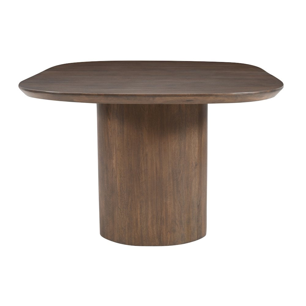 Jofran Luna 70" Modern Architectural Pedestal Curved Dining Table