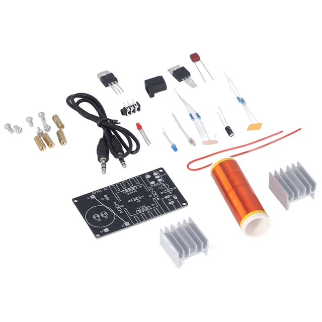 Ensemble de Bobines de Haut-Parleur Plasma, Kit de Bobines de Musique Taille Compacte 3.5 Interface 15W pour Expériences Électroniques