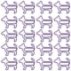 thumbnail image 1 of 20 clips marcapáginas de metal con forma de dibujos animados para suministros de oficina, clips de cachorro morado, 1 of 8