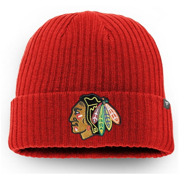 Men's Fanatics Red Chicago Blackhawks Blueliner Cuffed Knit Hat