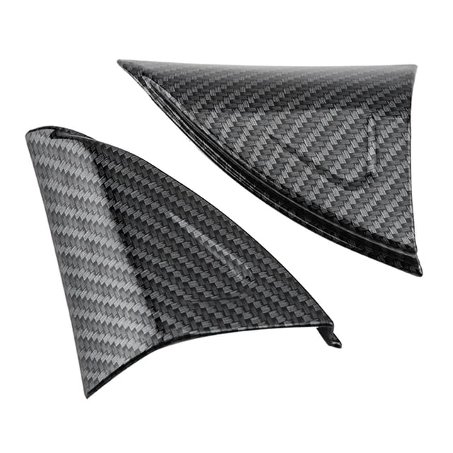 2 unids/set pegatina decorativa embellecedora de cubierta triangular para puerta y ventana de coche para MG ZS 17-18 fibra de carbono