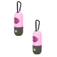 thumbnail image 1 of Oleegame 2PC Dog Poop Bag Dispenser With Built In LED Flashlight And Metal Clip For Leash Pet Waste Bag Holder Dog Walking Accessory Pink, 1 of 4